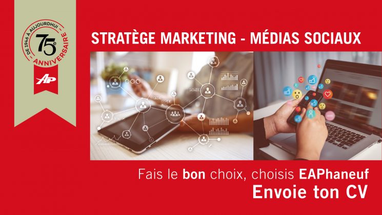 Stratège marketing – médias sociaux